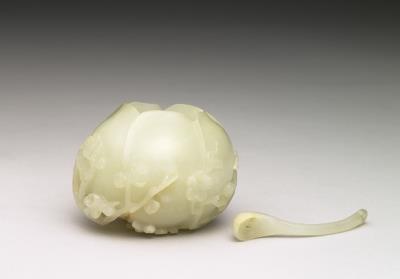 图片[3]-Jade water container in the form of a plum blossom, Qing dynasty (1644-1911)-China Archive